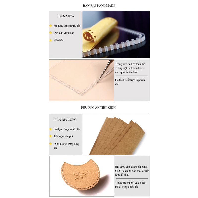 Bản rập bìa cứng BMK695 túi xách nữ