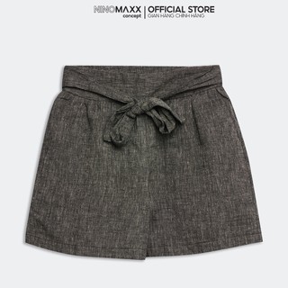 N&m quần short nữ thời trang 100% linen 1906034