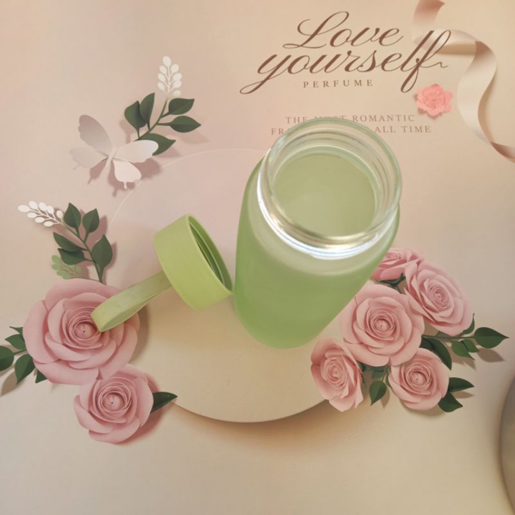 Bình thuỷ tinh đựng nước cao cấp an toàn cho sức khỏe 500ml