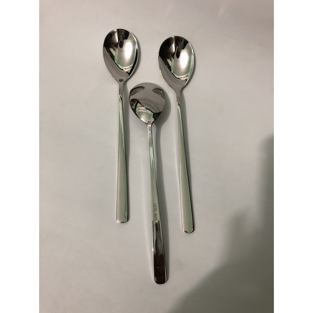 Muỗng thìa sò 17cm súp 20cm inox 304 cao cấp Hàn Quốc bóng sáng hợp vệ sinh