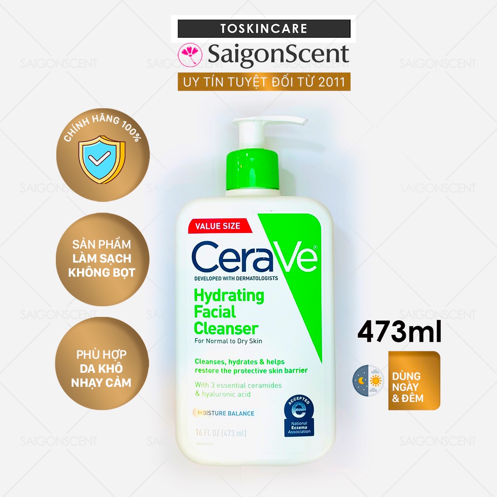 Sữa rửa mặt Cerave Hydrating Cleanser Value Size ( 473mL )