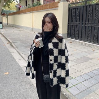 áo lông caro siêu xinh ( có ảnh thật ở cuối)