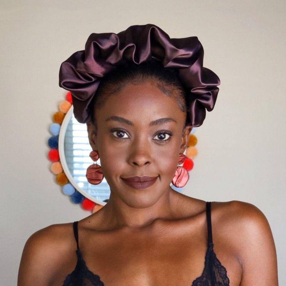 ANEMONE Băng đô cài tóc rửa mặt Satin Co Giãn Màu Sắc Trơn Phong Cách Hàn Quốc Cho Nữ