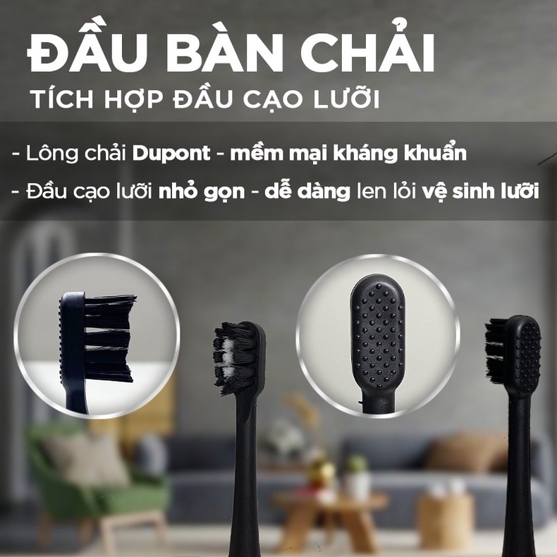 Bàn chải điện Brushie Pro tích hợp đèn UV khử khuẩn cao cấp, tùy biến 12 chế độ đánh khác nhau phù hợp cho nhiều độ tuổi