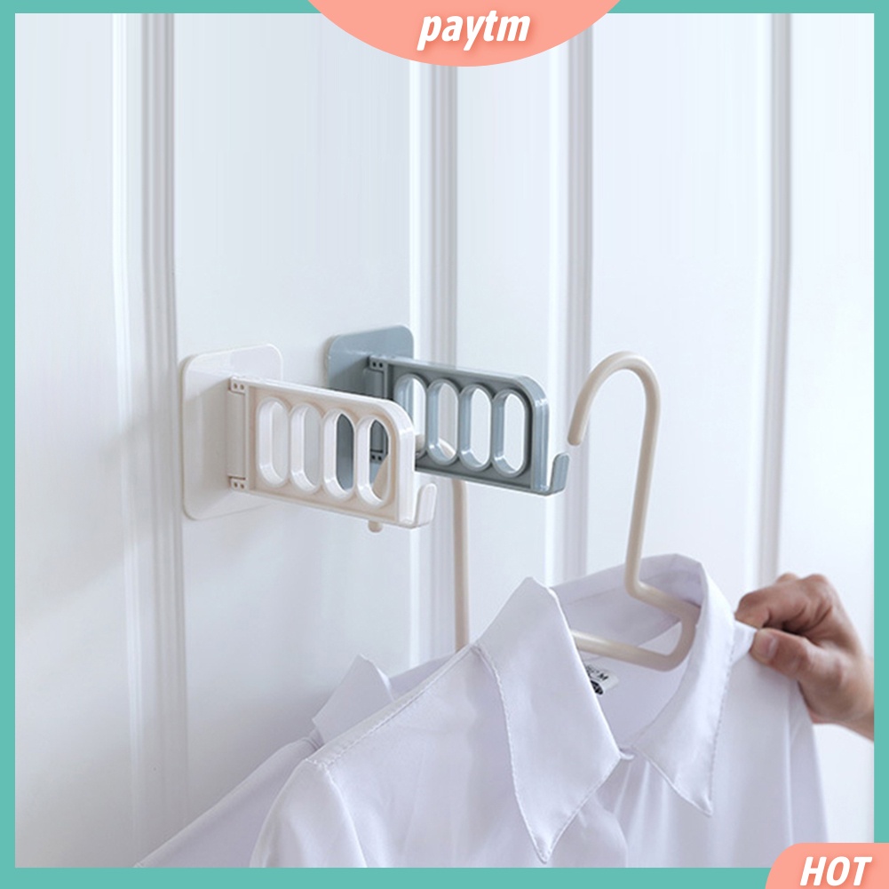 {PTM} Giá Đỡ Móc Treo Quần Áo Tự Dính Có Thể Gập Lại Tiện Dụng Cho Gia Đình