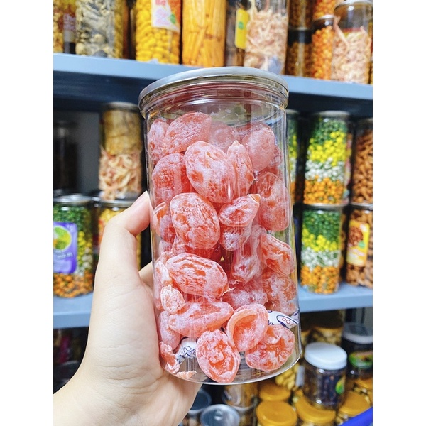 XÍ MUỘI ĐÀO HỒNG PHẤN CHUA NGỌT HŨ 500GR