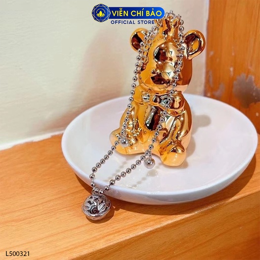 Lắc chân bi mix charm chuông to chất liệu bạc Thái 925 thời trang phụ kiện trang sức nữ Viễn Chí Bảo L500321