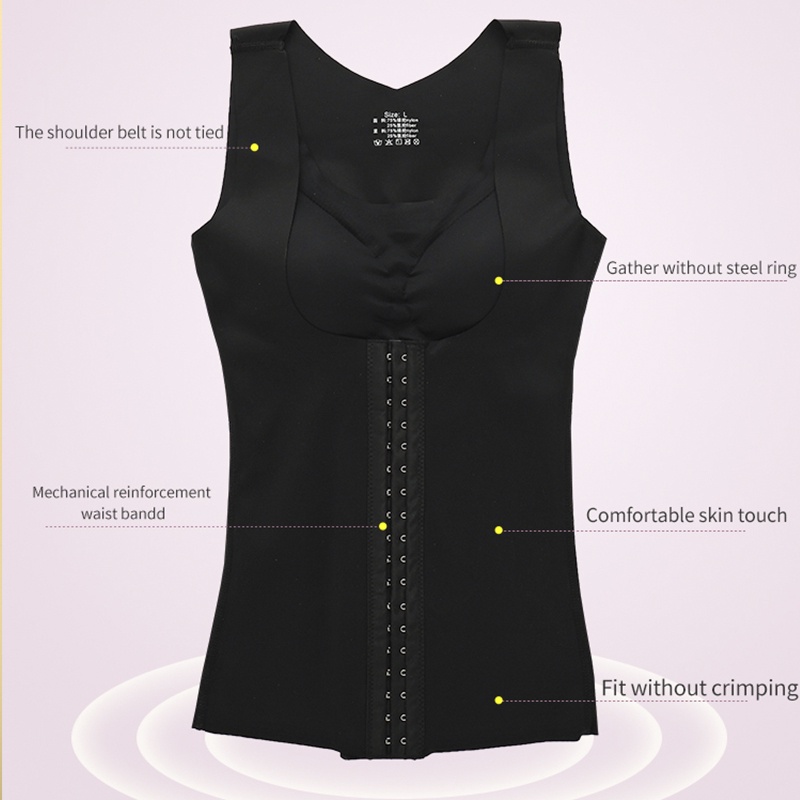 Áo Nịt Bụng 4 Hàng Nút 18 Nút Không Đường May Lưng Hẹp