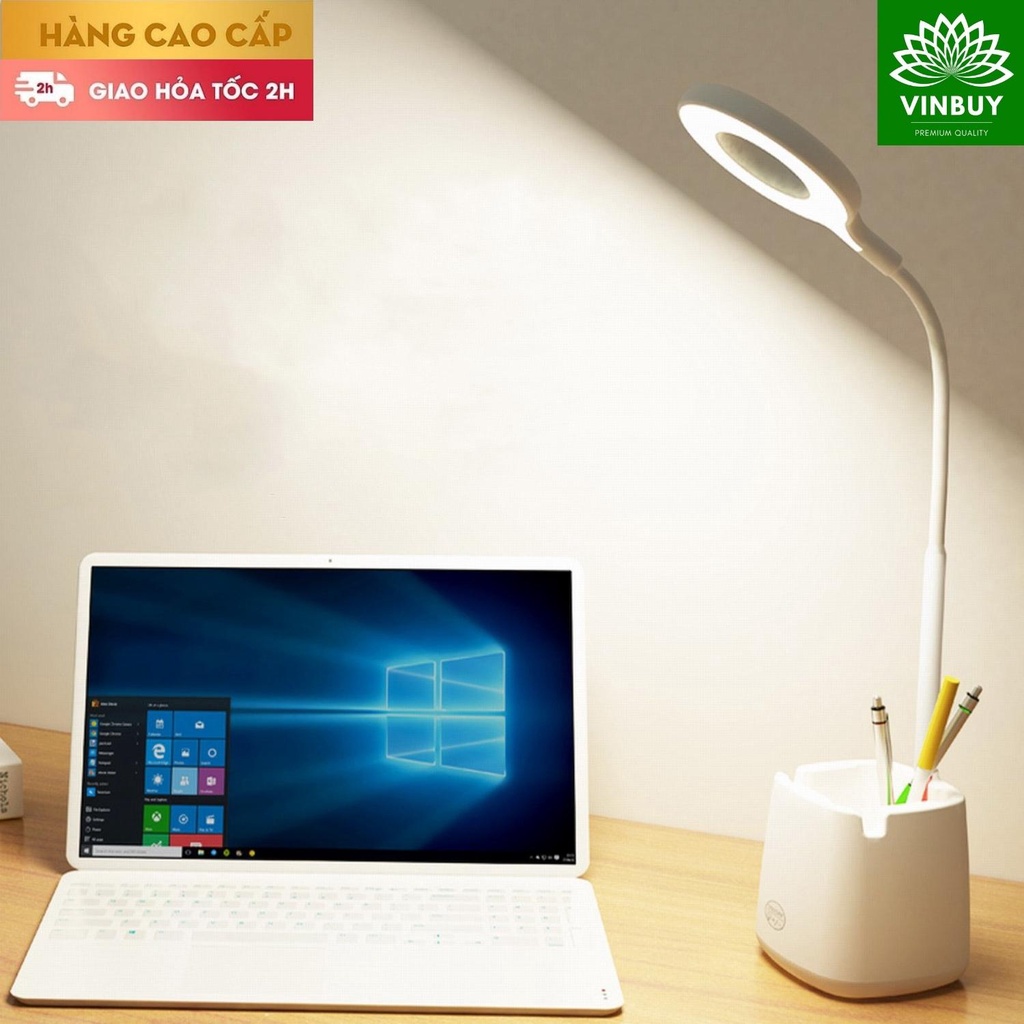 Đèn Bàn Học Đọc Sách, Đèn Bàn Làm Việc LED Chống Cận 03 Mức 03 Mức Độ Sáng, Cảm Ứng Tích Điện Pin 2500mAh - VinBuy