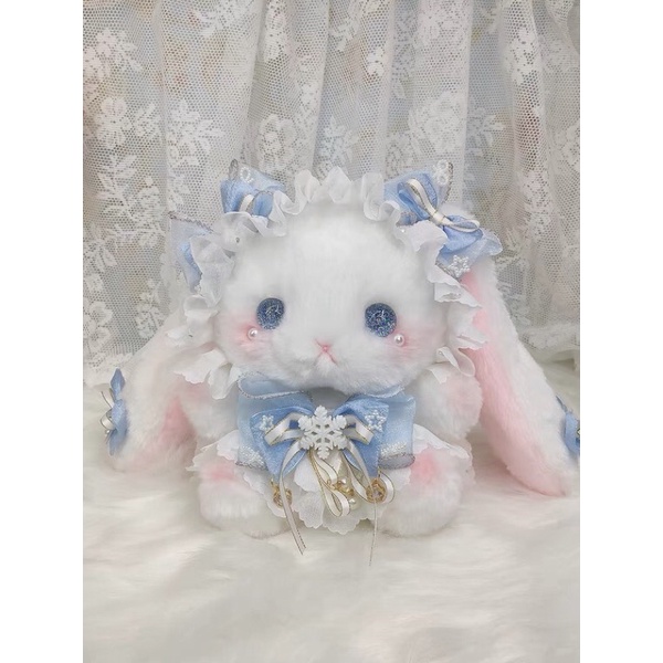 YASAS0165-Túi xách lolita messenger mắt ánh nhũ bông tuyết