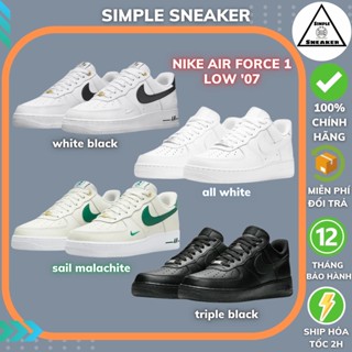 Giày Nike Air Force 1 Chính Hãng 🔴SIMPLE SNEAKER🔴 Nike AF1 Full Trắng All White Giày Thể Thao Nike Nam Nữ Thời Trang