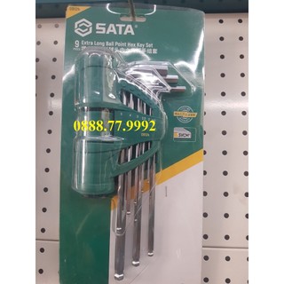 Bộ lục giác đầu bi dài 9 chi tiết sata 09124