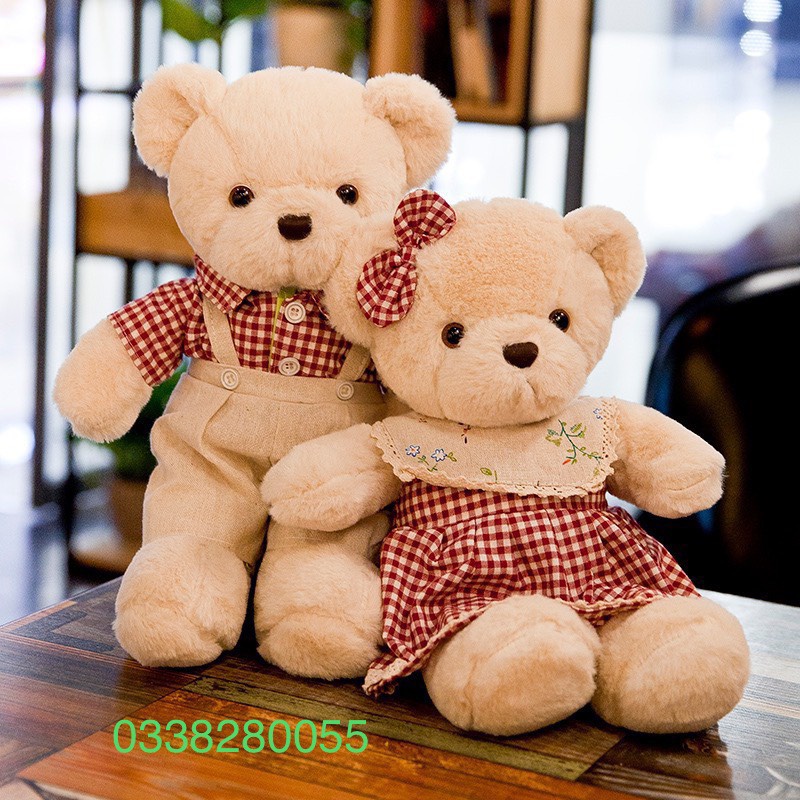 Gấu Bông Teddy - Teddy Gấu Mặc Đồ Đôi cao 40cm Hàng Nhập Cao Cấp, quà tặng cho bé yêu