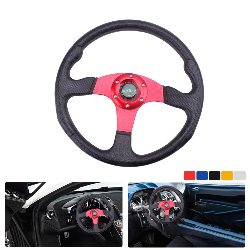 Vô Lăng Ô Tô Xe Hơi Bọc Da PU Cao Cấp Steering Wheel Ô Tô Độ