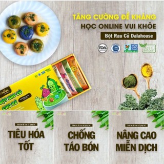 Bột Rau Củ Dalahouse dinh dưỡng Cho Bé - Hộp 21 gói với 7 vị rau củ Organic 100%