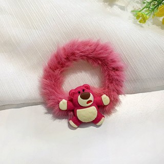 Dây cột tóc lông gấu hồng Lotso