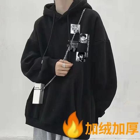 Áo Hoodie Tay Dài Dáng Rộng In Hình Truyện Tranh Thời Trang Mùa Thu Cho Nam Và Nữ