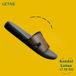 Dép da LETAS nam bản ngang da cao cấp 78-263 bò