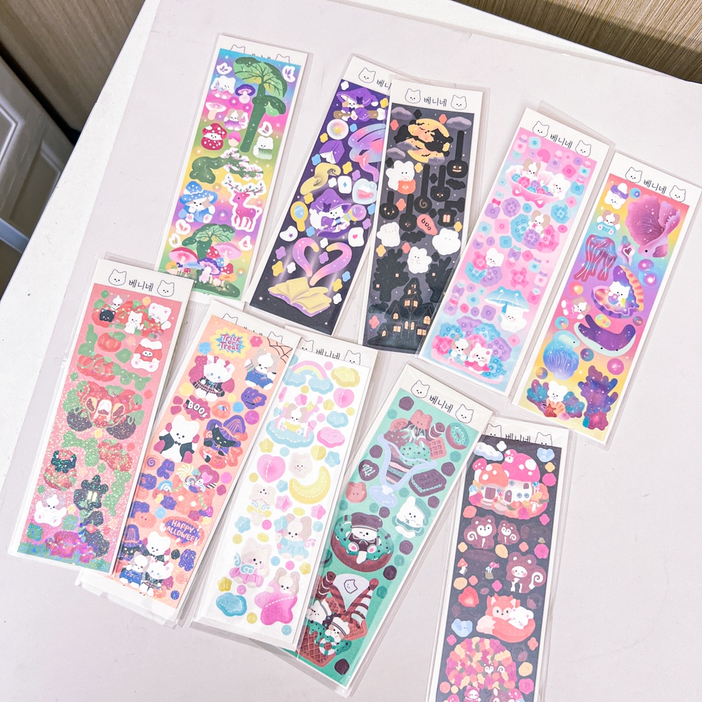 Hình dán sticker series mèo đáng yêu decor toploader
