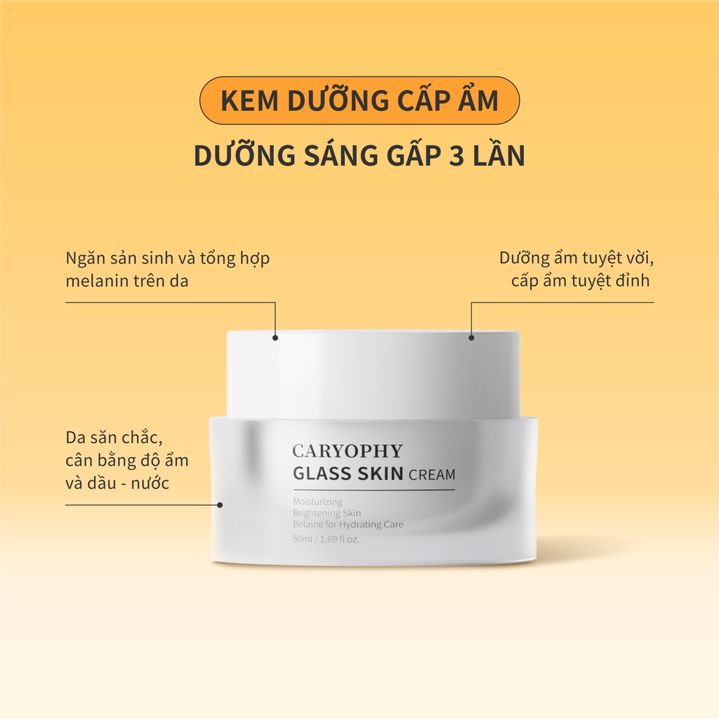 Kem Dưỡng Sáng Da Cấp Ẩm Caryophy Glass Skin Cream 50ml