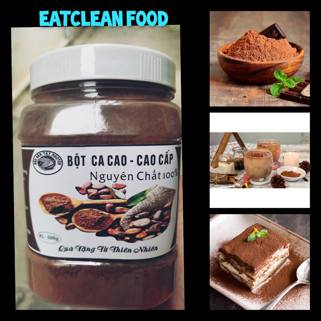 Bột cacao nguyên chất hàng chuẩn Đăk Lăk đẹp da,ăn kiêng,giảm cân (500