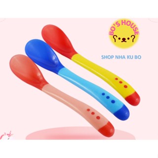  Muỗng tập ăn dặm cho bé thìa ăn dặm báo nóng cho bé 