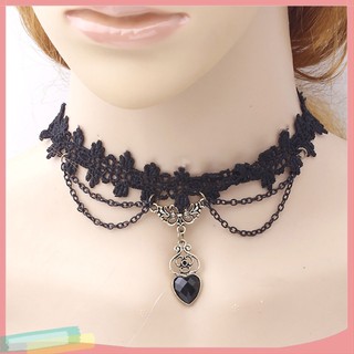 Vòng cổ choker ren màu đen cá tính cho nữ