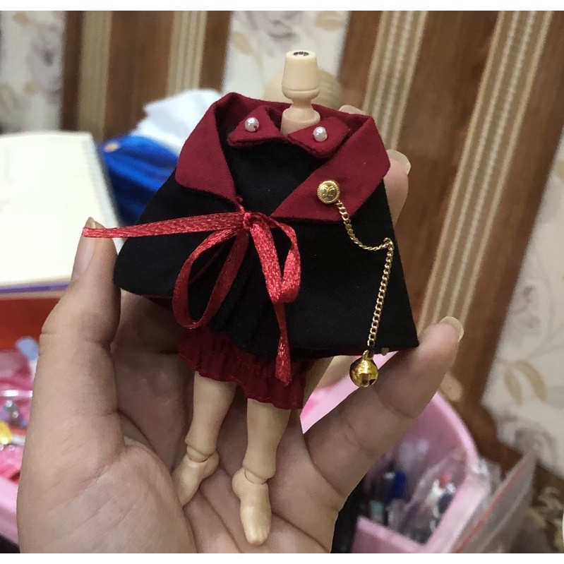 Set áo choàng 3 món cho búp bê ob11, nendoroid