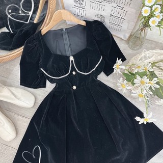 Đầm nhung xoè đính ngọc