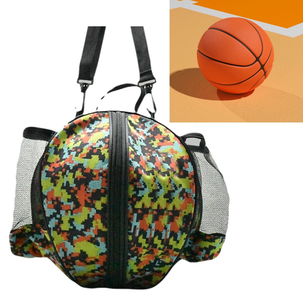 [Hàng HOT] Túi Đựng Bóng Rổ / Bóng đá Đeo Vai Vải Oxford Chống Thấm Nước Có ngăn đựng bình nước Cho Thể Thao Ngoài Trời 【Southdakota051】