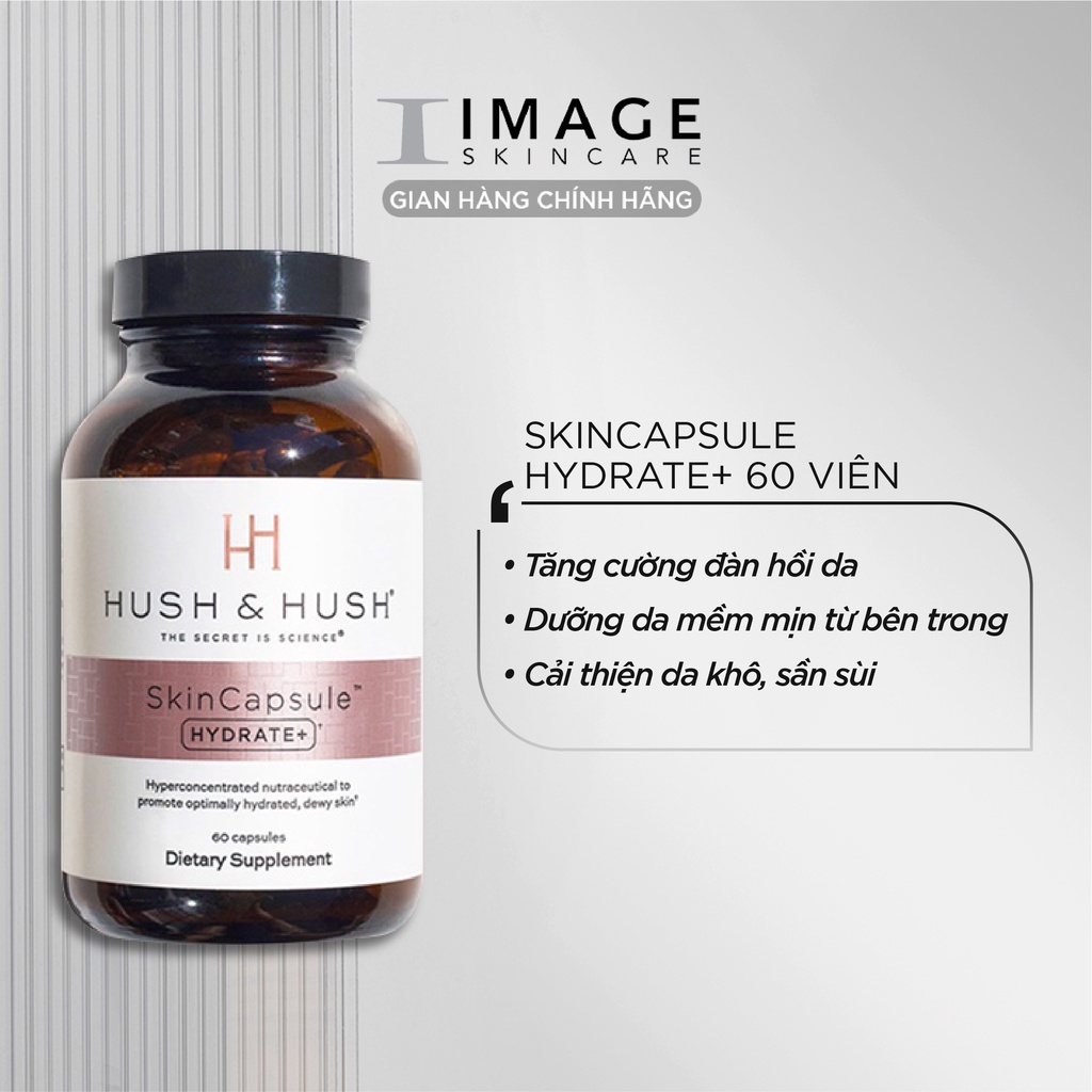 Viên uống cấp nước Image Skincare Hush & Hush Skincapsule Hydrate+ 60 viên