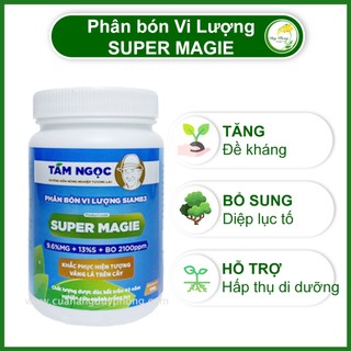 Phân bón super magie thầy tám ngọc 100g- phân bón hoa lan ngừa bệnh vàng lá gân xanh