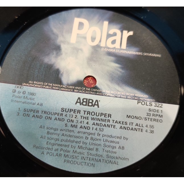 LP Vinyl: ABBA Super Trouper