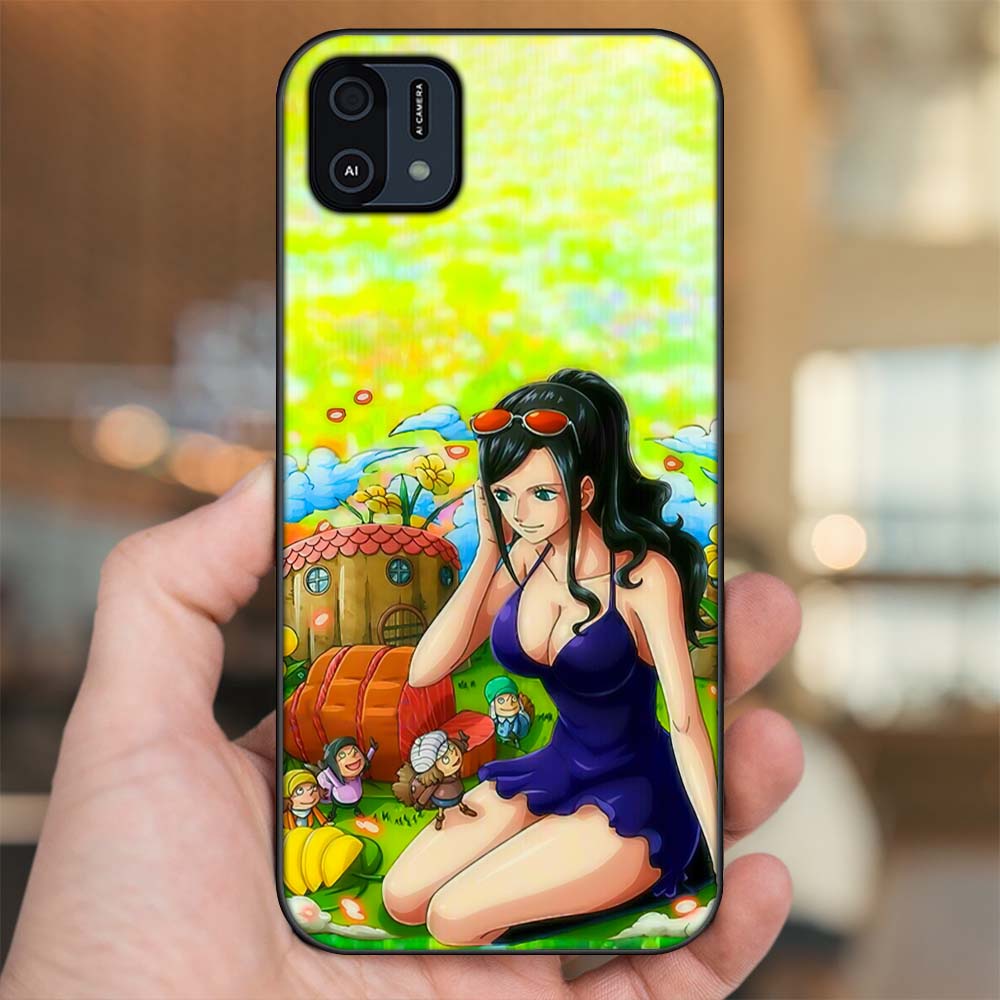 Ốp lưng Oppo A16K viền đen in hình Nico Robin One Piece Đảo Hải Tặc