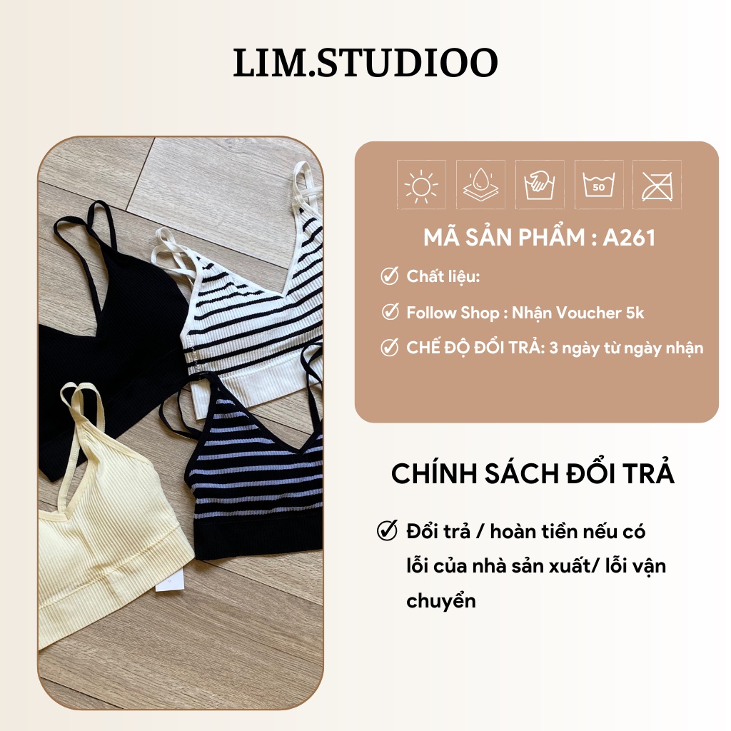 ÁO BRA CROPTOP DÂY ĐÔI | lim.studio