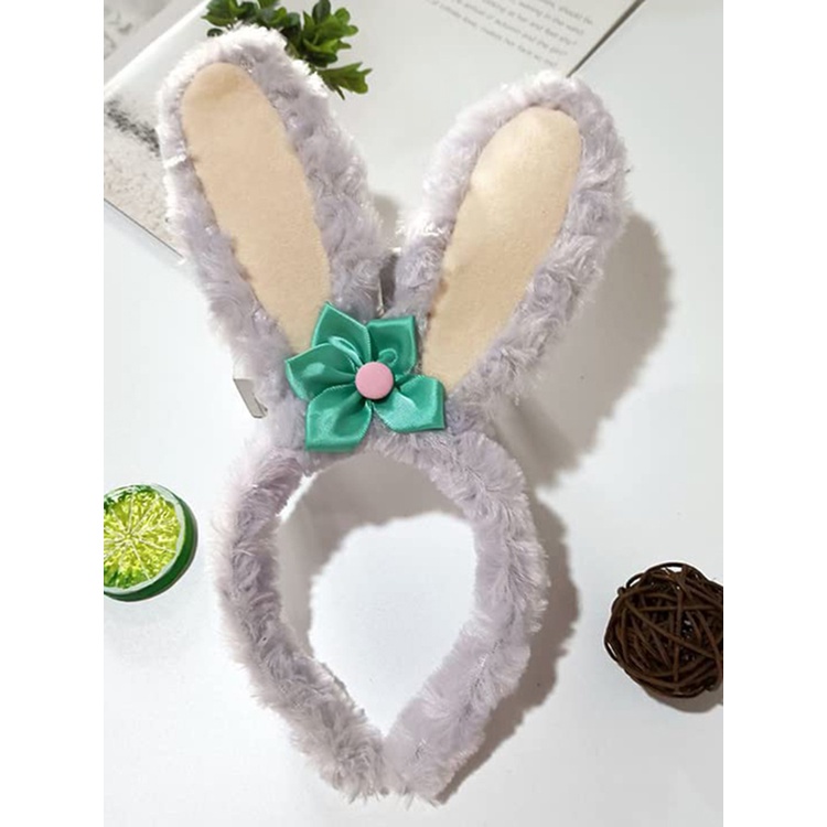 Băng Đô Tai Thỏ Nhồi Bông Dễ Thương Dùng Rửa Mặt