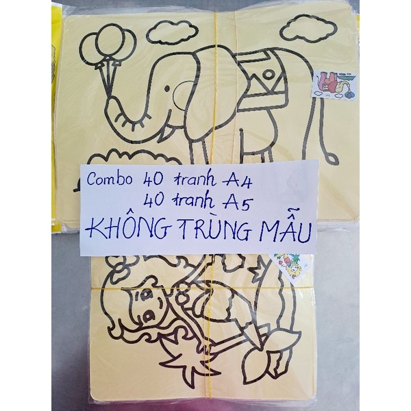 Combo tranh A4 A5 và cát màu 324k