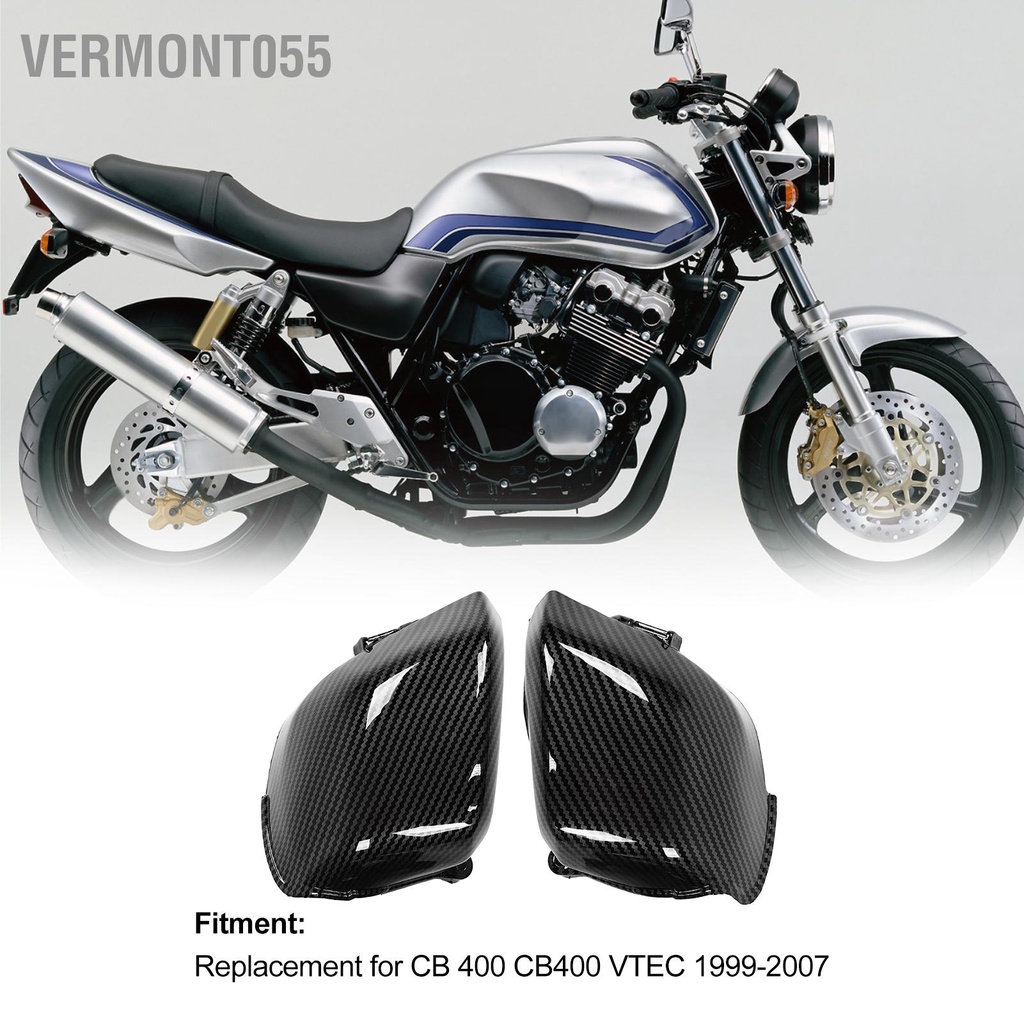 Có thể bán buôn 2 cái Bộ chế hòa khí Nắp bên bằng sợi carbon Phong cách thay thế ABS cho CB 400 CB400 VTEC 1999‑2007 Vermont055 Hàng giao ngay