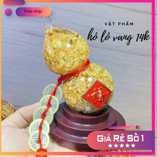 Hồ lô vàng lá phong thuỷ chiêu tài hút lộc