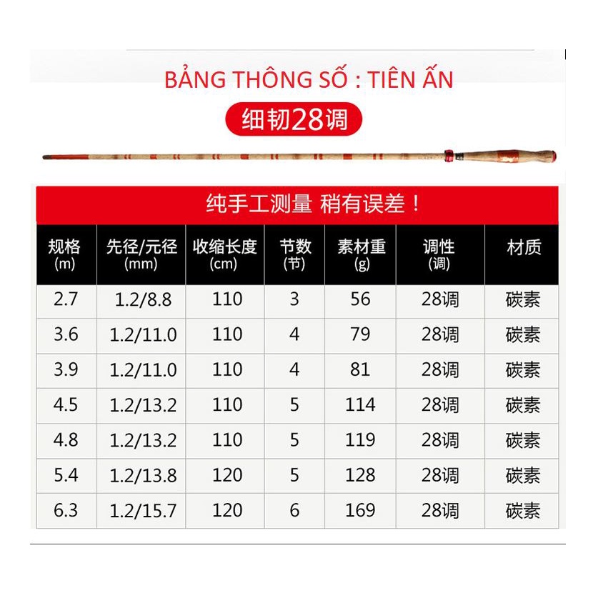 Cân câu cá diếc Đài Hạc Ấn 4h 28i chuyên diếc chép Siêu cứng siêu nhẹ siêu bền