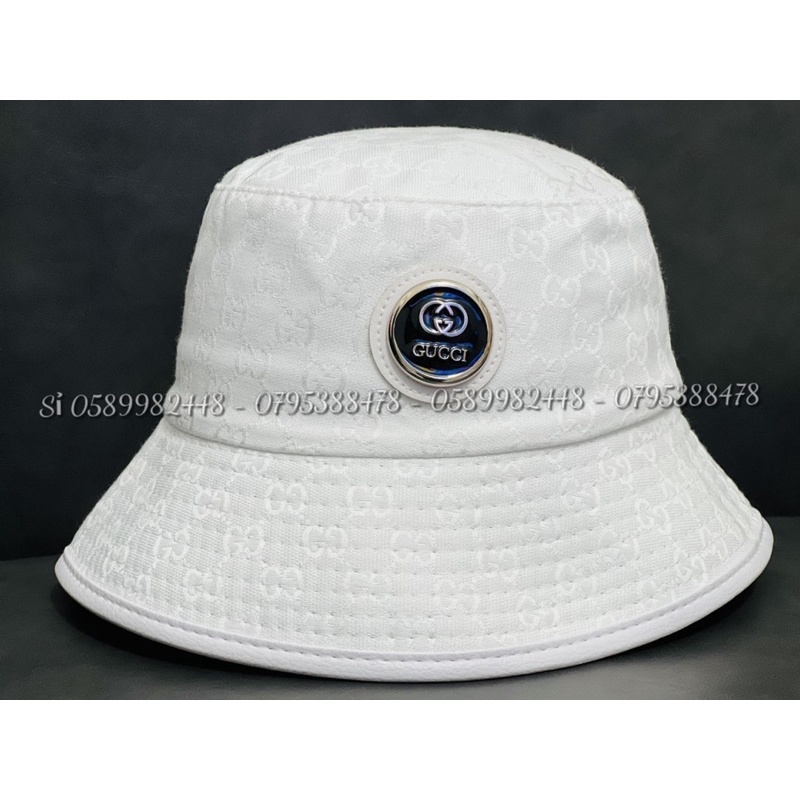 MŨ BUCKET TAI BÈO - NÓN VÀNH PHỐI LOGO ĐEN GC CAO CẤP SIÊU XỊN NAM NỮ