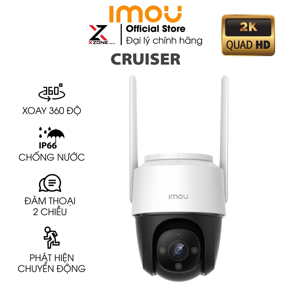 Camera IMOU Cruiser 2MP / 4MP Camera Wifi, chống nước, đàm thoại 2 chiều, xoay 360 độ, bản quốc tế, 
