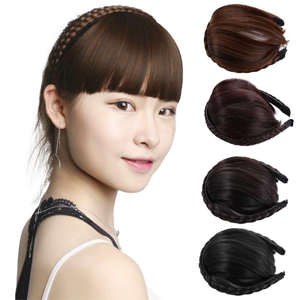 Tóc Giả Thắt Bím Tự Nhiên Chịu Nhiệt MXGOODS Blunt Bangs