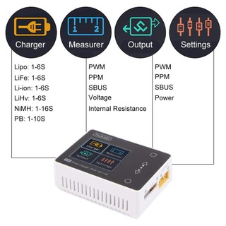 Toolkitrc m6 servo tester tool 150w 10a dc output 1-6s color screen multi-function charger and diagnostics for rc lipo battery