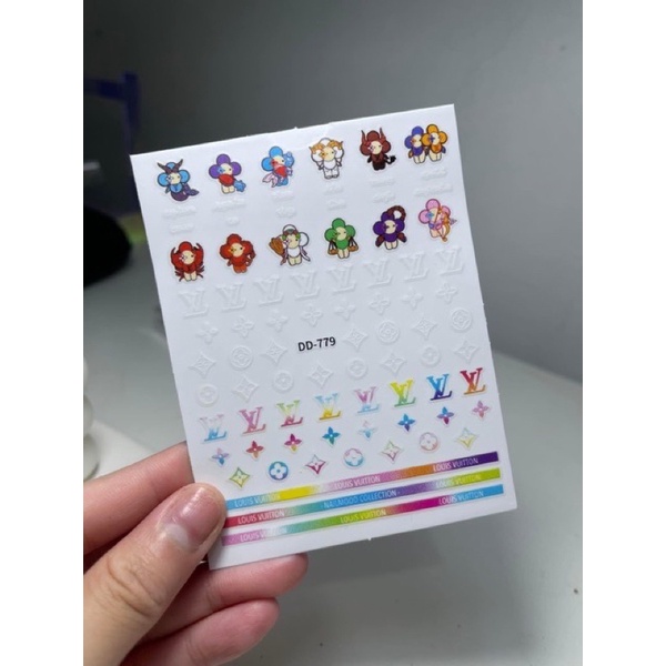 Stick logo hình dán móng tay dễ cute