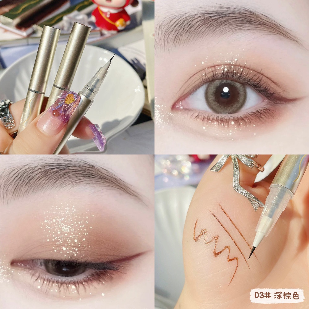 Bút Kẻ Mắt Dạng Lỏng Màu Đen Nhanh Khô Lâu Trôi Trang Điểm Tự Nhiên