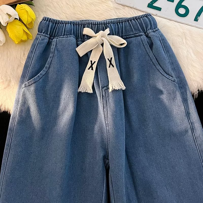 Quần Jean Ống Suông Rộng Màu Trơn Thời Trang Mùa Thu 2022 Cho Nam Cỡ S-5XL