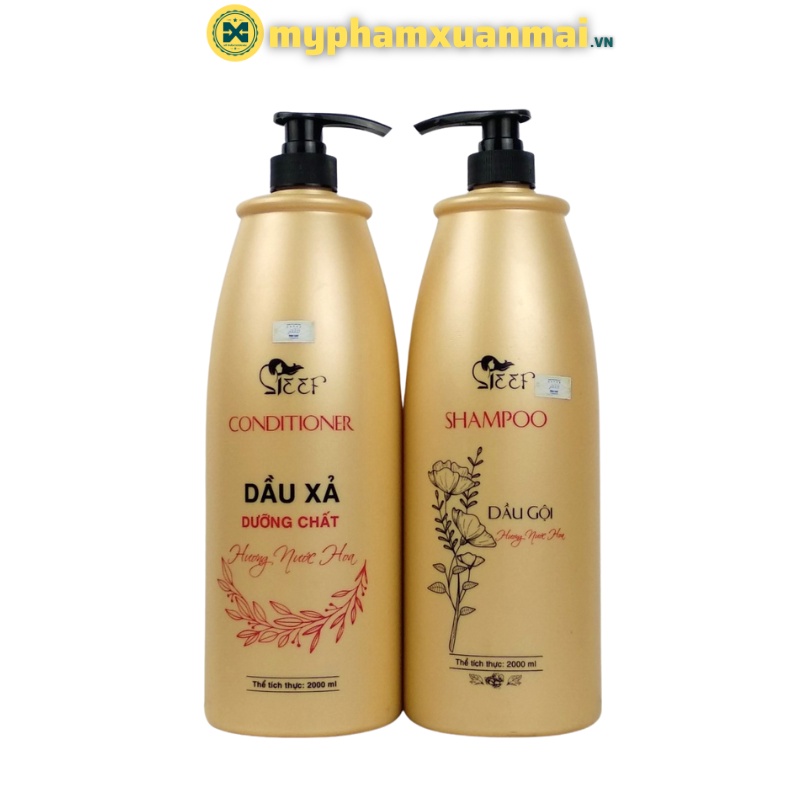 Cặp Dầu Gội Xả KENDY Sieef Hương nước hoa lưu hương 2000ml