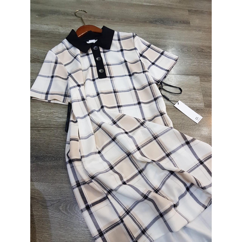 Đầm polo CK xuất dư, hoạ tiết sang chảnh