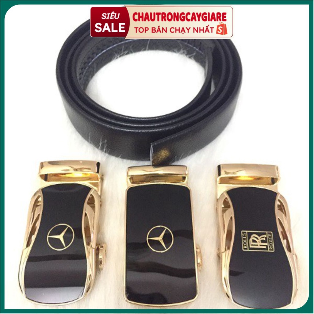 Thắt Lưng Da Nam Cao Cấp Hàng Hiệu Mercedes-Benz Khoá Vàng Dây Nịt Nam Da Bò 100% Đẳng Cấp Nam Tính Chính Hãng GG-1000